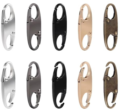 Lot de 10 clips de fermeture éclair antivol pour bagages, sac à dos, portefeuille