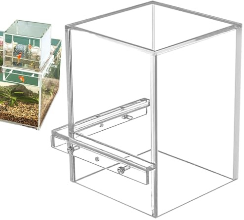 Acuario de torre de peces invertido, acuario de torre de peces, pequeño tanque elevador de peces de acrílico transparente para una visualización única y mantenimiento del nivel de agua, decoración