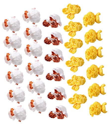 Zerodeko 100stücke Teiliges Realistisches Popcorn-deko Hochwertigem Resin Und Kunststoff Geruchsneutral Und Langlebig Als Handyhüllen-schmuck Und Miniatur-Requisite Für Bastelarbeiten Und d