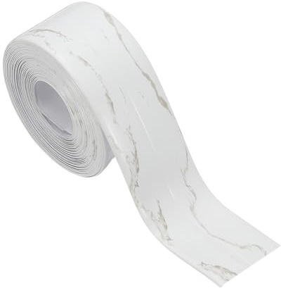 PATIKIL Caulk Tape Waterproof Self Adhesive, PVC Toilet Caulking Sealant Strip Bathtub Caulk Sealing Strip Tape for Bathroom Kitchen Countertop, Marble Pattern (1.5 Inch x 16.4 Ft)