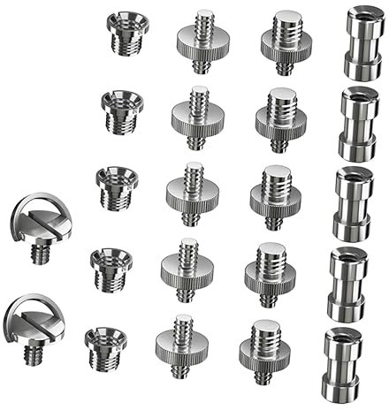 Holibanna 22pièces Adaptateur De Vis pour Trépied Montage Appareil Photo Vis Filetées à Compatible Trépieds Et Accessoires