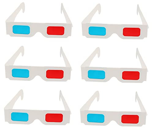 Lunettes 3D en Carton Blanches, Lot de 100 Pièces, Papier
