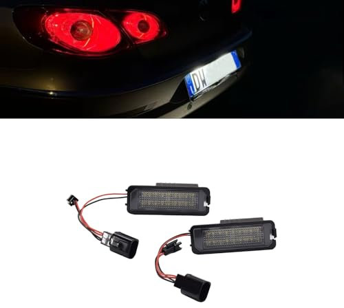 Fouedy Für VW Passat B6 CC Eos Golf 4 5 6 7 MK7 Polo Superb Seat Leon Altea LED Kennzeichenbeleuchtung Montage mit Canbus