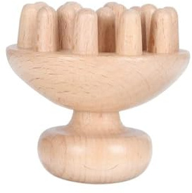 ZASCHMOY Massage de Massage en Bois Brosse de Brosse en Forme de Champignon en Forme de Brosse à Cheveux Masse-masseur du Cuir Chevelu
