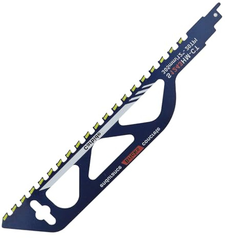 MISIQIMA Säbelsägeblätter Stein, 305MM Steinsäge, Ziegelsäge, Säbelsägeblatt Hartmetall ist Geeignet für Holz, Roten Ziegel, Porenziegel, Porenbeton (S1243HM)