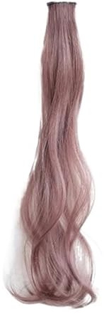 Hair Buns Hair Piece Long Curly Hair Color Piece Extensions Clip In Highlight Rainbow Streak Pink Synthetic Strands On Clips(6 pcs,T1B/613)