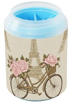 ODAWA Hundepfotenreiniger Paris Tower Fahrrad Tragbare Hundepfotenreiniger