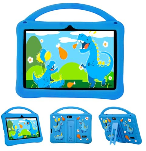 Veidoo AIWAWA - Tablet Android da 7 per bambini, 2 GB di RAM, 32 GB di ROM, app AIWAWA per controllo genitori, giochi educativi, WiFi, doppia fotocamera, custodia in silicone (blu)