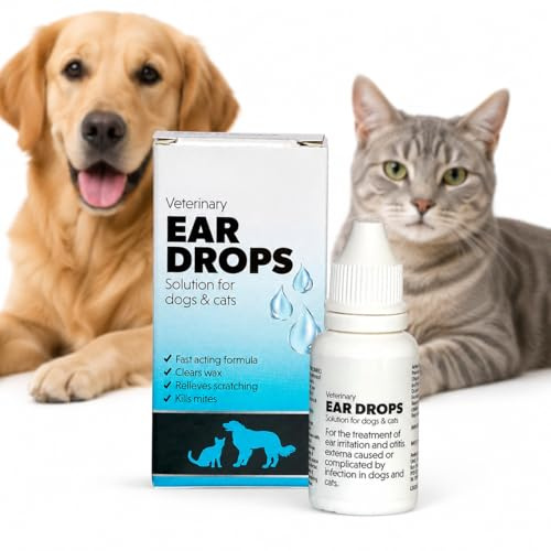 W-Direct Dog & Cat Ear Drops (1 Pack | 14ml) – Fast Acting Ear Mite & Wax Removal Treatment – Veterinary Licensed Relief for Ear Irritation & Otitis Externa