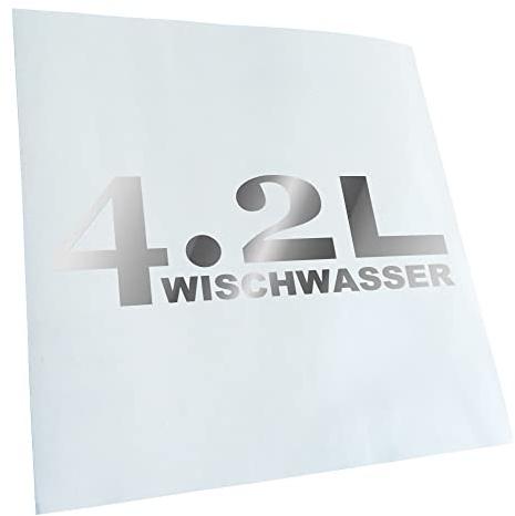Kiwistar - Autoaufkleber - 4,2l Wischwasser - Heckscheibe Auto Aufkleber wetterfest für Kfz LKW Mofa Truck - Sticker außen selbstklebend Tuning Zubehör für Fenster Fahrzeug Scheibe