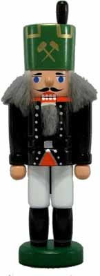 Rudolphs Schatzkiste Nussknacker Bergmann Höhe 15cm NEU Weihnachten Seiffen Nutcracker Nüsse Erzgebirge Winter Dekoration Holzkunst Holz Weihnachtsmann Christmas Walnuss