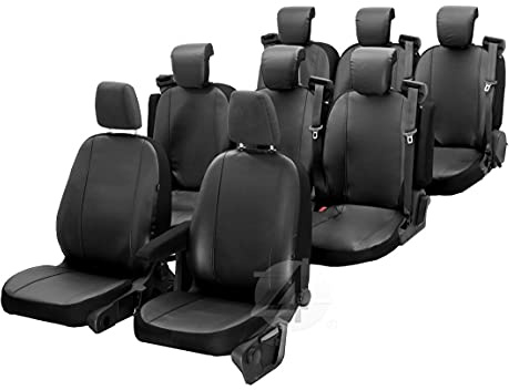 Passgenaue Kunstleder Sitzbezüge VIP ideal angepasst 8-Sitzer Fahrzeugspezifisch Kunstleder | 4D-DV-VIP-FTC-SD-8M-72