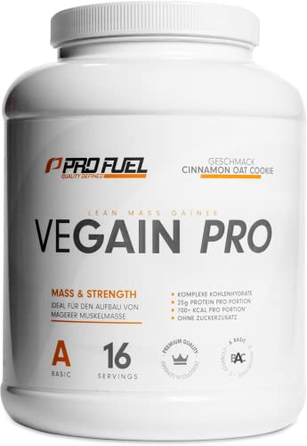 Weight Gainer CINNAMON OAT COOKIE 2,2kg Mass Gainer - 100% vegan - komplexe Kohlenhydrate + hochwertiges veganes Protein - leckerer Geschmack - ohne Soja oder Maltodextrin - laborgeprüft