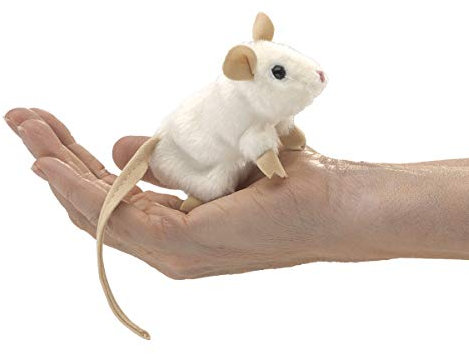 Folkmanis Fingerpuppe Puppet Mini Weiße Maus 2776