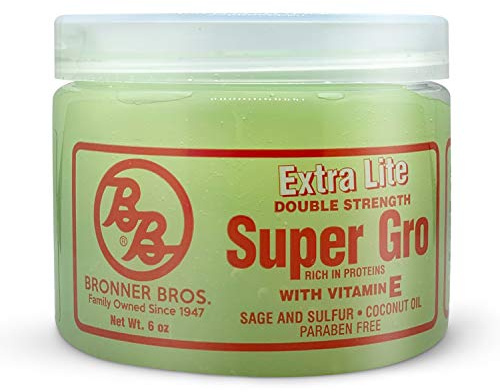BB Super Gro Double Strength Hair Growth Formula Organic Hair Regrowth with Keratin, Sage, Sulfur, Coconut Oil and Sesame Seed Oil 6 oz
