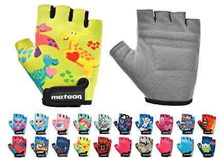 meteor Kinder Fahrradhandschuhe Bike Gel BMX Handschuh Jungen Fahrrad Handschuhe Mädchen radhandschuhe Scooter radhandschuhe Kinder Tretroller Handschuhe Fahr-Rad