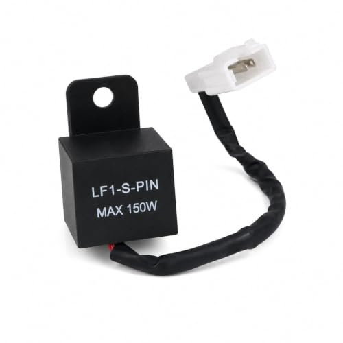 Taikuwu 2-Pin 12V Motorrad Blinkrelais, Motorrad LED Blinkrelais Wasserdicht Blinker Frequenzregelung Blinkrelais