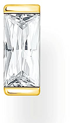 Thomas Sabo Einzel Ohrstecker weißer Stein 925 Sterling Silber H2185