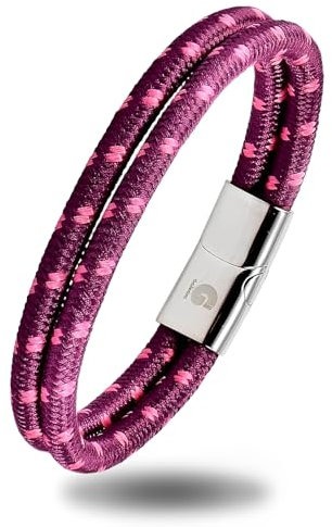 Bracciale in corda nautica intrecciato con chiusura magnetica corda bracciali marittima, da surfista Galeara Noa, 215, Tessuto