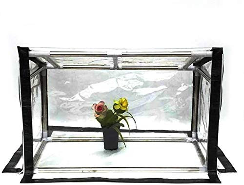 Invernadero de Jardín Caja de plantadoras de efecto invernadero de mesa, invernaderos de plantas pequeñas con manténgase caliente y impermeable a prueba de agua, cubierta de PVC transparente Casa cali