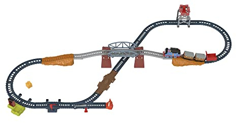 Thomas & Friends Coffret 3-en-1 Thomas et Ses Amis avec Locomotive motorisée Thomas et Voitures de passagers Annie et Clarabelle, Jouet Enfant, Dès 3 Ans, HGX64