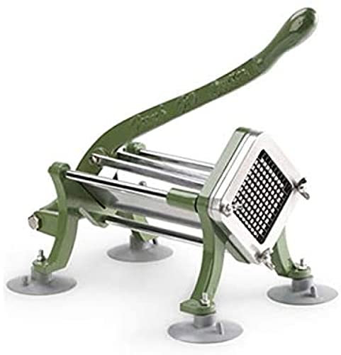 YRHH French Fry Cutter Potato Chipper, French Fry Cutter, Potato Chopper Cutter 3 Different Size Stainless Steel Sharp Replacement Blades and Non-Slip Feet French Fries-1cm