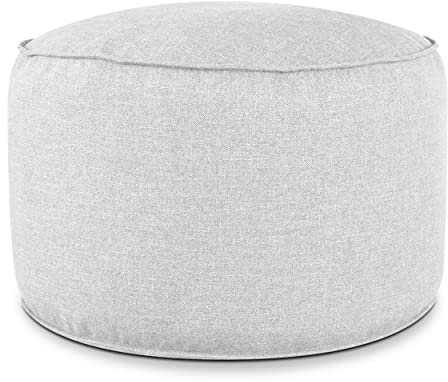 Deshome - Sitzhocker Sitzpouf Pouf rund Ø 80 cm mit abnehmbarem Polster für Innen- und Außenbereich: Sitzpouf Design für Sofa, Wohnzimmer, Schlafzimmer, Sitzhocker, Light Pouf EIS