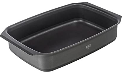 Kuhn Rikon New Life Pro Recycling Oven Dish Medium, 32 x 20 x 6 cm, Casserole Dish up to 240 C, Oven-Safe, Black [Energy Class A]