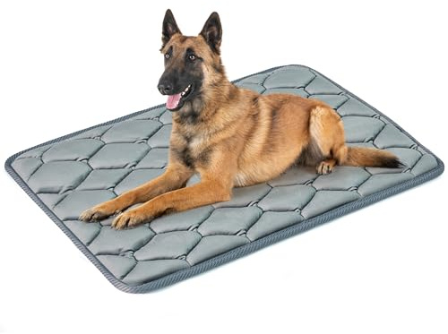 Geegoos XL Dog Crate Mattress,Washable Soft Kennel Pads,Pet Bed Blanket Dog Crate Mat Suitable for 48 inch Cage,Dog Bed Mats for Extra Large Pets and Cats(119x74cm,Grey)
