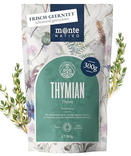 Thyme Tea Monte Nativo (300g) - In Spice Blends, as a Spice for Cooking and Drinks - Aromatic and 100% Pure and Natural Loose Leaf Herbal Tea Without Additives - As a healthy, refreshing infusion