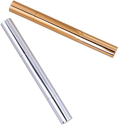 SHERCHPRY 2 Piezas Viales De Empaque De Brillo De Labios De Aceite De Uñas Contenedor De Pestañas Tubo De Envase Cosmético Esmalte De Uñas De Oro Bálsamo Labial Base Líquida Viajar
