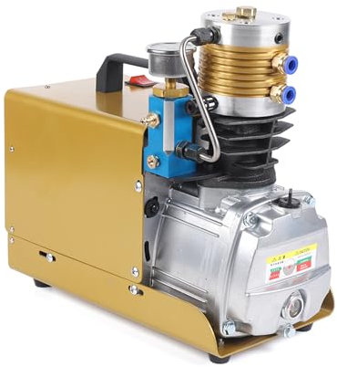 KEESUNG Compresseur de 0 à 6,8 l - 300 bar - Arrêt automatique - Pompe haute pression PCP - Séparateur d'huile d'eau - 1,8 kW - 4500 psi - Pompe à air électrique haute pression pour test haute