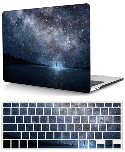 Laptop Hülle für Neues MacBook Air 13,6 Zoll Modell A2681 M2 2022 Freisetzung mit Liquid Retina Display Touch ID, Plastik Schützend Hartschale Case Cover & Tastaturschutz, Sternenhimmel
