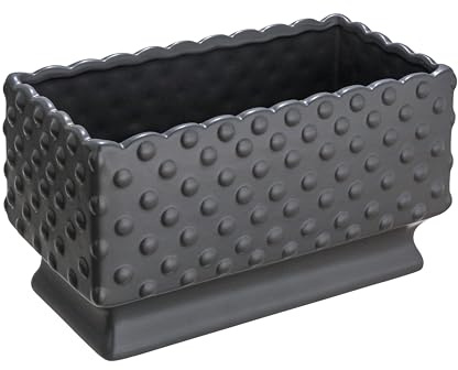 Creative Co-op Planter, Ceramic, Black
