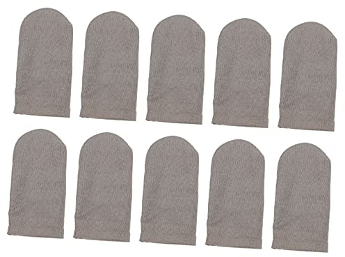BESTonZON 10 Stück Rutschfeste Fingerlinge aus Atmungsaktivem Material mit Schweißschutz Elastische Fingerschutz Hüllen für Mobiles Gaming und Touchscreen Leicht und Komfortabel