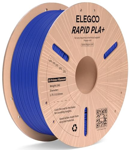 ELEGOO High Speed PLA+ Filament 1.75mm Blau 1 KG, Rapid PLA Plus 3D Drucker Speedy Filament, 600 mm/s Hochgeschwindigkeitsdruck, Maßgenauigkeit +/-0,02mm, 1kg Spule (2.2lbs)