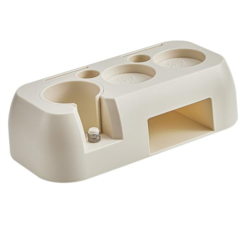 Gocoffun Espresso Tamper Station, Coffee Portafilter Holder, Coffee Tamping Station for 51/54/58mm Portafilters Tamper Espresso Accessories,Espresso Coffee Tool Organizer (White)