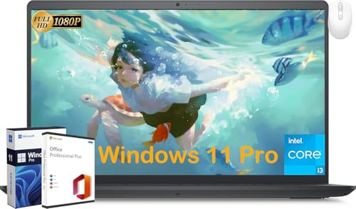 Dell Inspiron 15 3520 Laptop for Business & Students - with Microsoft Office Lifetime License, 15.6 FHD Display, Intel 6-Core i3-1215U (up to 4.4GHz), 32GB RAM, 2TB SSD, Wi-Fi, Bluetooth, Win 11 Pro
