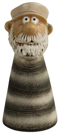 Manufaktur Lichtbogen Gartenfigur Seemann aus Keramik Zaunhocker Dekofigur Gartendeko Gartendekoration