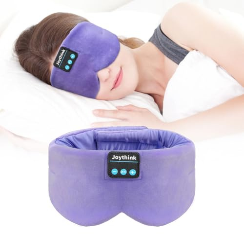 Joythink Bluetooth Écouteurs de Sommeil Masque de Sommeil soie sans Fil Casque Aides au Sommeil Couvre-yeux Bandeau de Sommeil Léger Gadgets Technologiques Ergonomiques pour Adultes Femmes Hommes