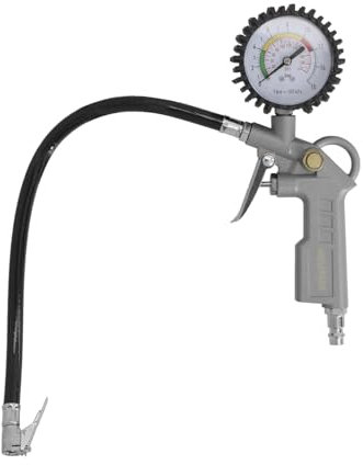 WOLFPACK LINEA PROFESIONAL Pistola Para Inflado De Neumáticos Con Manometro, Inflador de Neumaticos, Pistola Aire Comprimido Neumaticos, Pistola Compresor