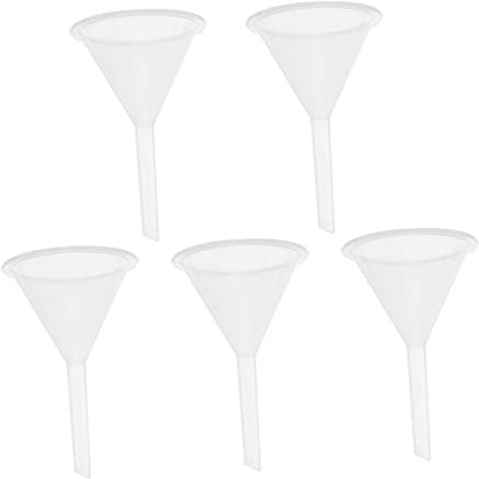 Mikinona 5 Piezas Embudo De Plástico Transparente De Embudos Pequeños De Filtro Para Laboratorio Unidades De Plástico Para Cocina y Hogar