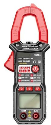 AIRUIXI Pinza Amperometrica Multimetro Digitale a Pinza AC, misuratore di Tensione, 600 A, Tester di Trasmissione vocale, Hz, capacità, NCV, Ohm.