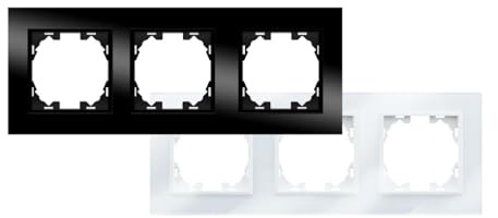 Blinddeckelmodul - Blinddeckel in schwarz für Elektroinstallation, Ideal zum Abdecken von Lücken in Unterputzdosen, langlebiges Material