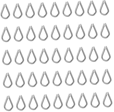LIFKOME 100 Piezas De Guardacabos De Protección Para Cables De Acero Abrazaderas Reutilizables Guardacabos De Acero Metálicos De Cuerda Para Aparejos