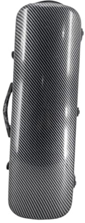 Étui pour violon avec poche pour partitions de musique - Imperméable - Rembourré - Avec sangles arrière et poignée de transport - Motif carbone noir, Motif carbone noir
