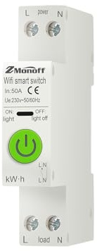 Garosa Interruttore Automatico Intelligente per Uso Domestico con connettività WiFi, Protezione da Sovratensione e Monitoraggio Mobile, Corrente Nominale 63 A (WHITE)