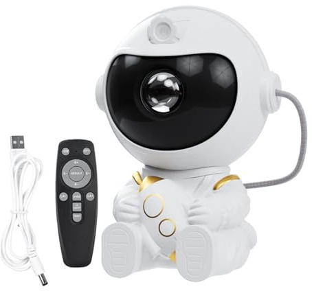 Veilleuse projecteur galaxie astronaute, projecteur Maslasee réglable à 360° avec minuteur à distance, projecteur pour décoration de chambre d'enfant, cadeau pour enfants et adultes