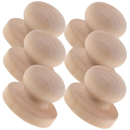 Healvian Mangos de Sellos de Madera Versátiles para Manualidades, Asas Redondas de 5 CM Diseño Práctico y Duradero, Ideales para Artistas y Aficionados en Proyectos de Estampado y Sellado