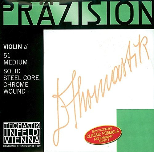 Thomastik Saiten für Violine Präzision Stahl Vollkern Satz 1/16 Mittel